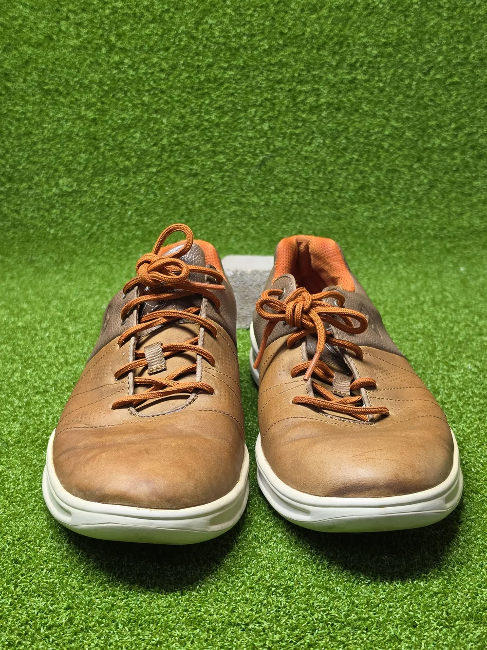 FootJoy Shoe Men Size 9.5 M Contour Casual Brown Leather Spikeless Golf Sneaker